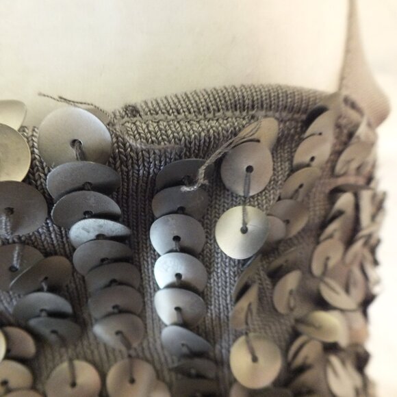 Olive Sequin Dress Glamorous Cocktail Dress Size Small Party Dress - Picture 14 of 14